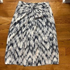 Club Monaco Blue and White Roberta Skirt Size 0